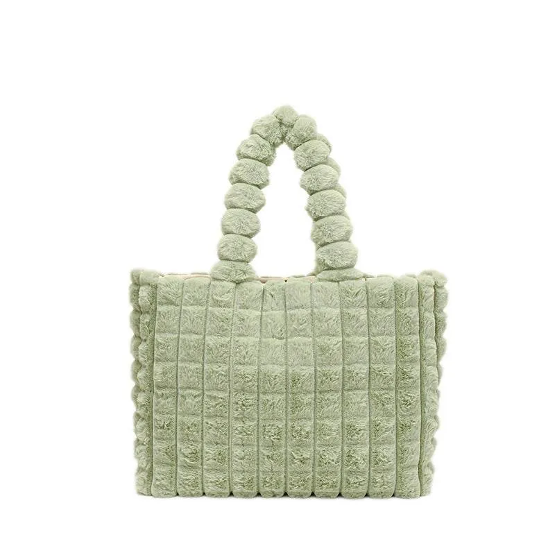 Plush Winter Fashion Tote Bag for Women - High Capacity Luxury Handbag