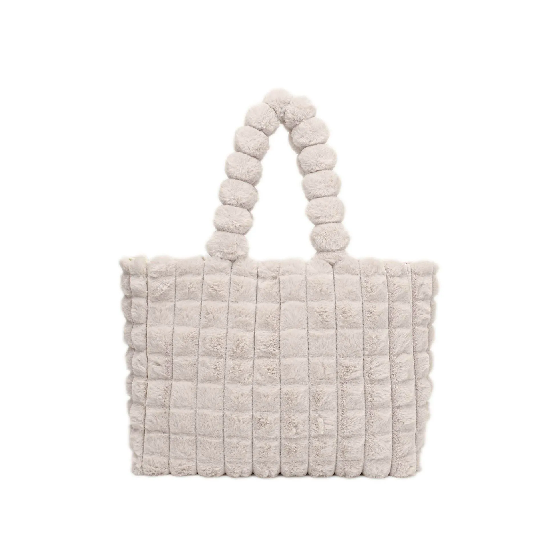 Plush Winter Fashion Tote Bag for Women - High Capacity Luxury Handbag
