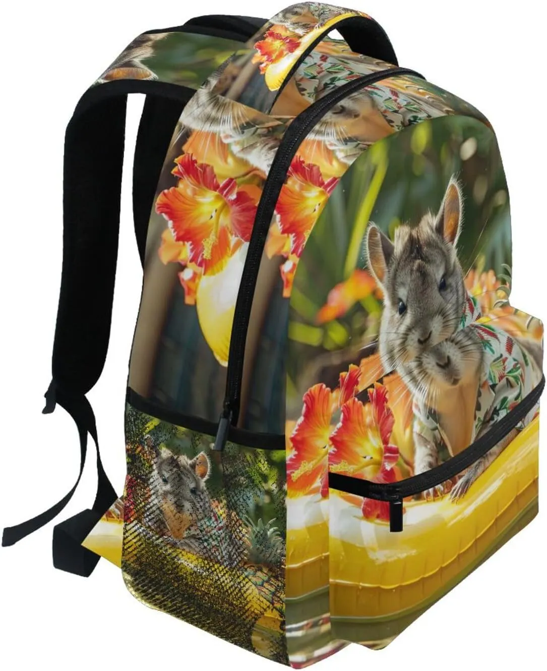 Poll Hamster Kids Travel Backpack for Boys Girls with Name Tag Slot, Large Capacity School Bag S
