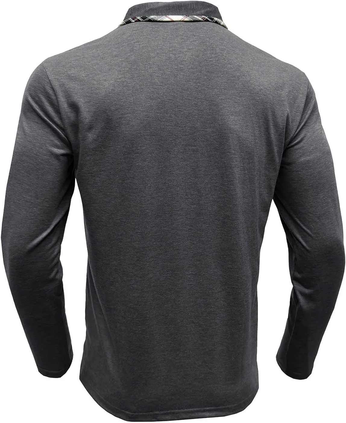Polo Shirts for Men Loose Fit Solid Lightweight Button T-Shirts Casual Stylish Long Sleeve Henley Pullover Tee Tops