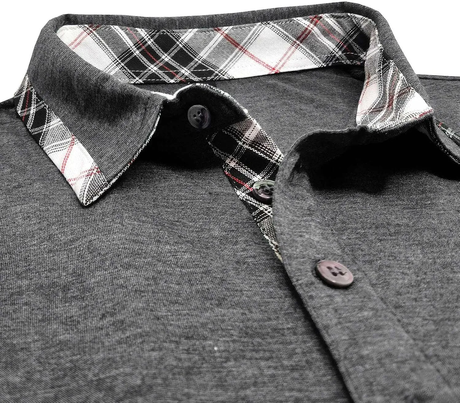 Polo Shirts for Men Loose Fit Solid Lightweight Button T-Shirts Casual Stylish Long Sleeve Henley Pullover Tee Tops