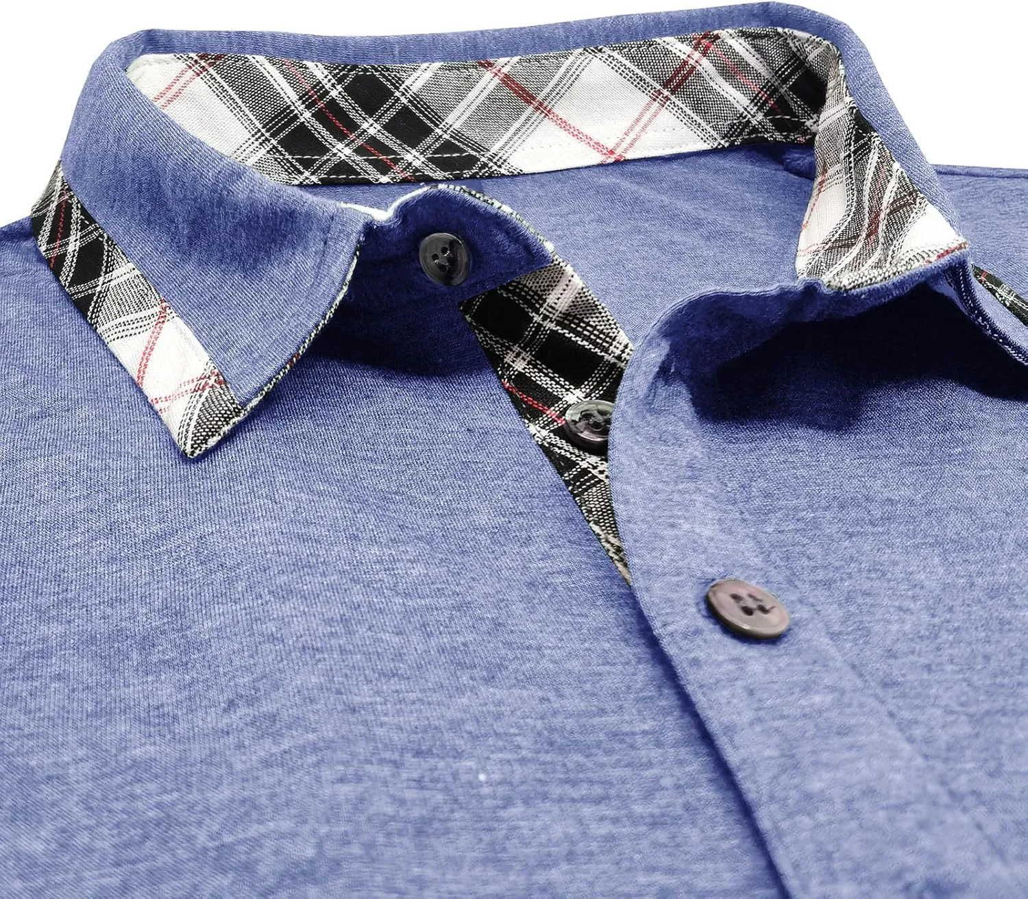Polo Shirts for Men Loose Fit Solid Lightweight Button T-Shirts Casual Stylish Long Sleeve Henley Pullover Tee Tops