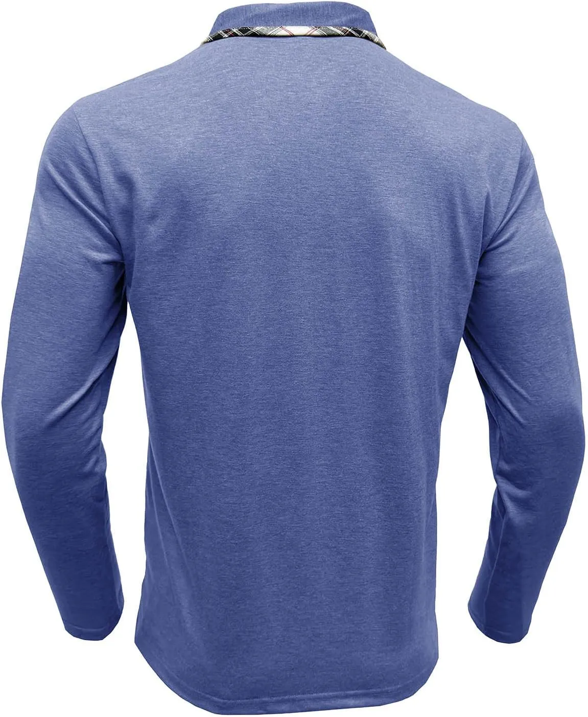 Polo Shirts for Men Loose Fit Solid Lightweight Button T-Shirts Casual Stylish Long Sleeve Henley Pullover Tee Tops