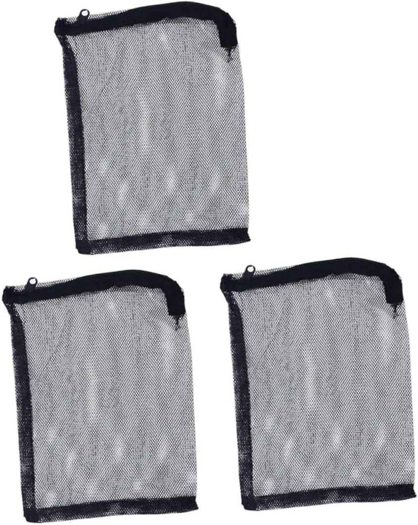 POPETPOP 12pcs Bag for Garden Pond Aquariums Aquarium Bags Media Bag Small Aquarium Media Bag Mesh Bag Fish Tank Bags Filters Filtration Aquatic Bag Black