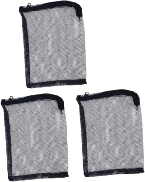 POPETPOP 12pcs Bag for Garden Pond Aquariums Aquarium Bags Media Bag Small Aquarium Media Bag Mesh Bag Fish Tank Bags Filters Filtration Aquatic Bag Black