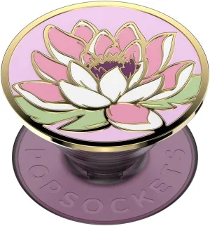 ​​​​PopSockets Phone Grip with Expanding Kickstand, Adhesive Grip - Enamel Water Lily
