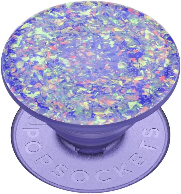 ​​​​PopSockets Phone Grip with Expanding Kickstand, Adhesive Grip - Iridescent Confetti Purple