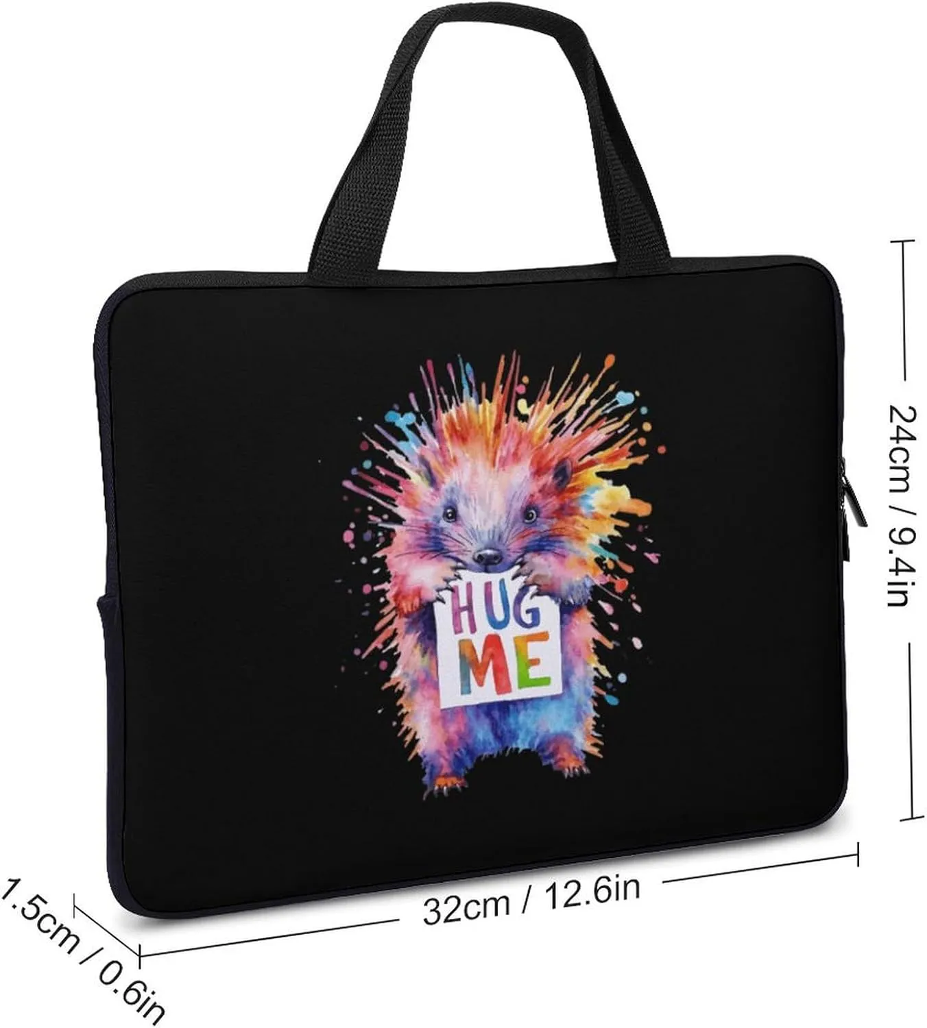 Porcupine Pigs Hug Me Laptop Sleeve Bag Computer Carrying Case Laptops Protective Cover for Travel Business