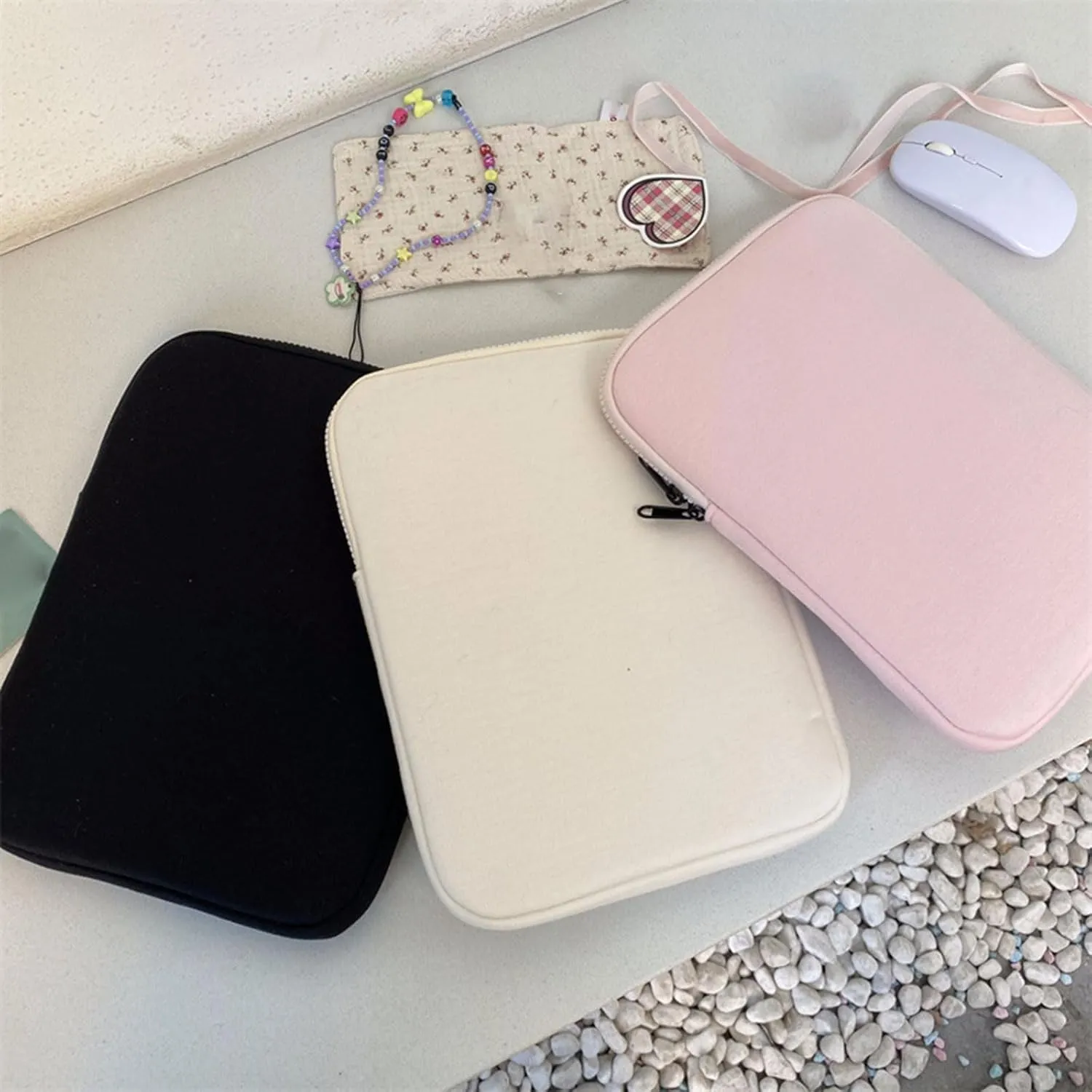 Portable Computer Sleeve With Bowtie Rabbits Fashionable Laptop Sleeve Multipurpose Laptops And Tablets Storage Case