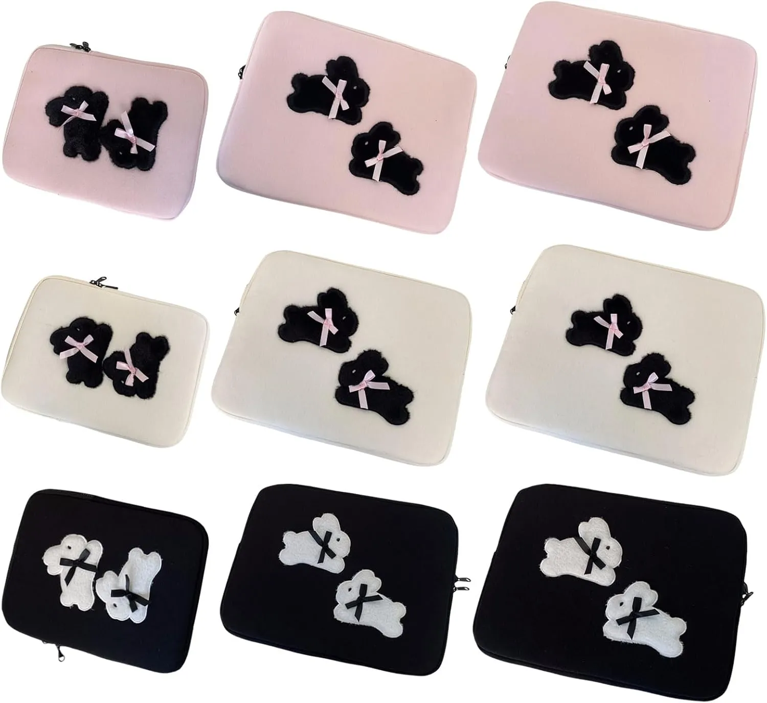 Portable Computer Sleeve With Bowtie Rabbits Fashionable Laptop Sleeve Multipurpose Laptops And Tablets Storage Case