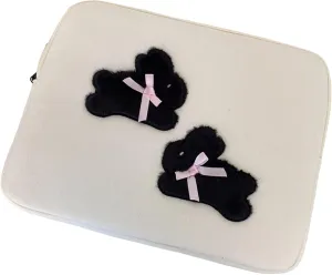 Portable Computer Sleeve With Bowtie Rabbits Fashionable Laptop Sleeve Multipurpose Laptops And Tablets Storage Case