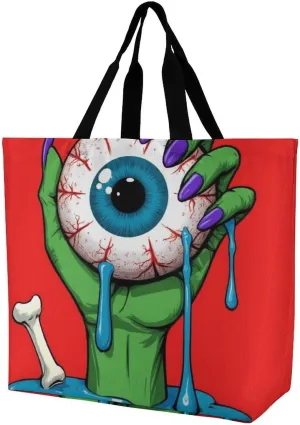 Portable Grocery Shoulder Bag for Women Casual Reusable Shopping Bag Large Tote Bags