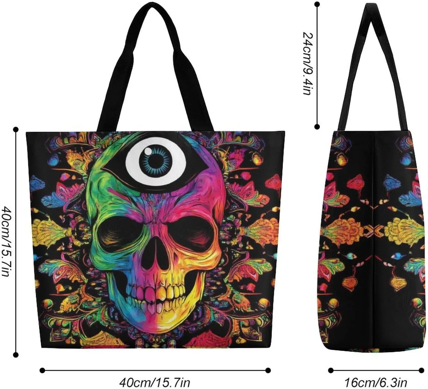 Portable Grocery Shoulder Bag for Women Casual Reusable Shopping Bag Large Tote Bags