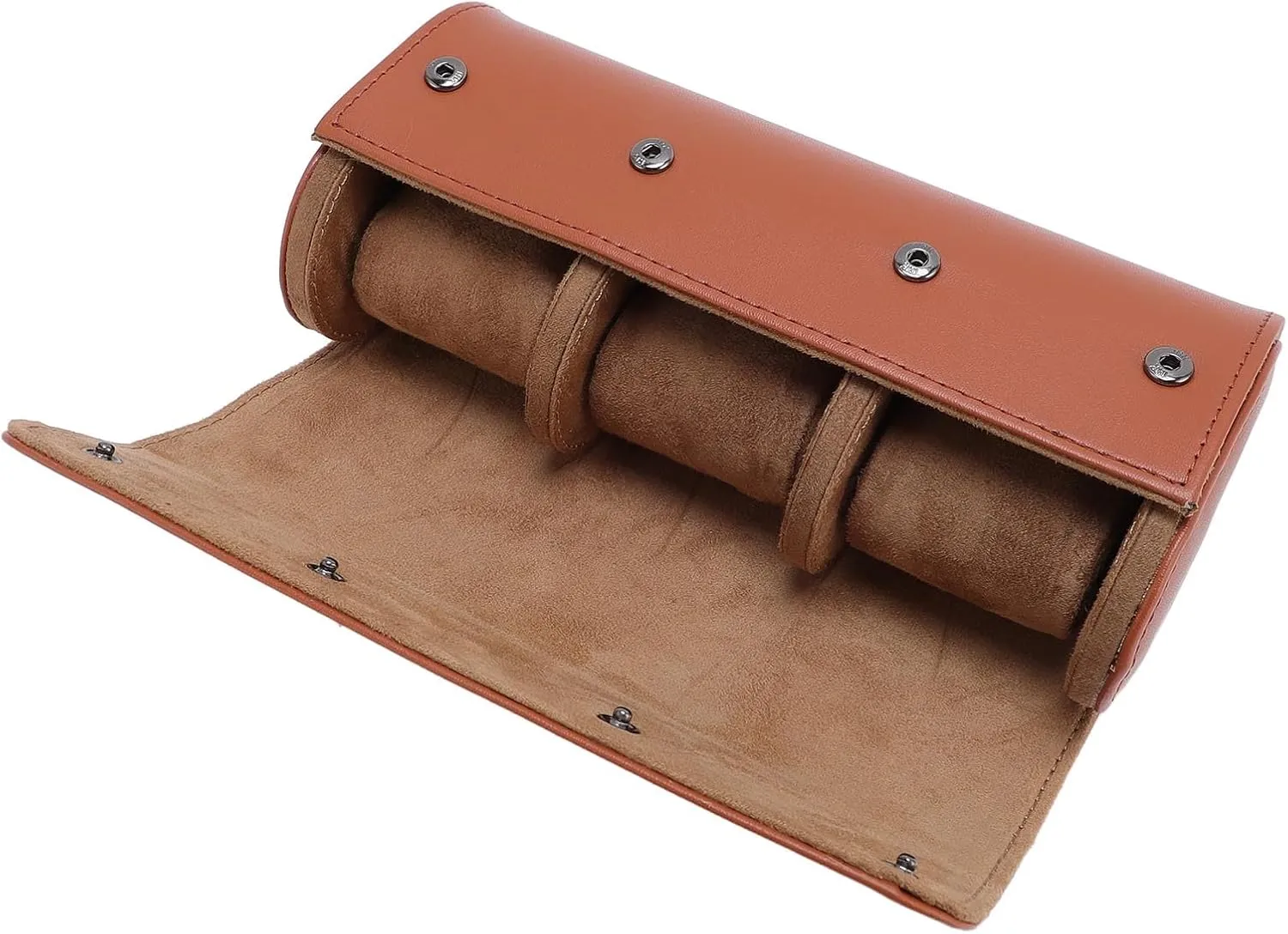 Portable Watch Organizer, Watch Travel Case, PU Leather Watch Holder, Watch Roll Travel Case, Mechanical Watch Organizer Box for Home Storage Travel Display (Triple Grid)