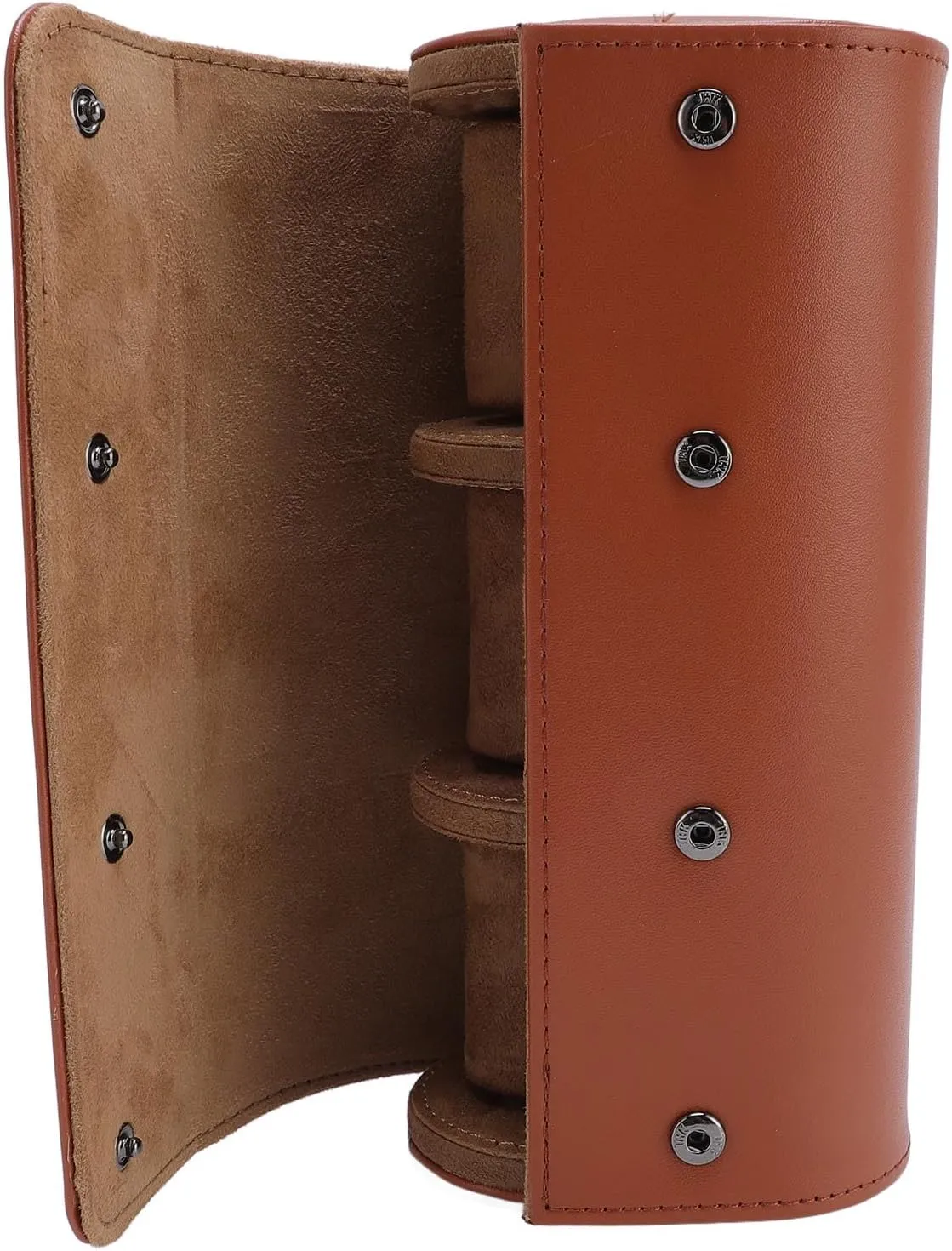 Portable Watch Organizer, Watch Travel Case, PU Leather Watch Holder, Watch Roll Travel Case, Mechanical Watch Organizer Box for Home Storage Travel Display (Triple Grid)