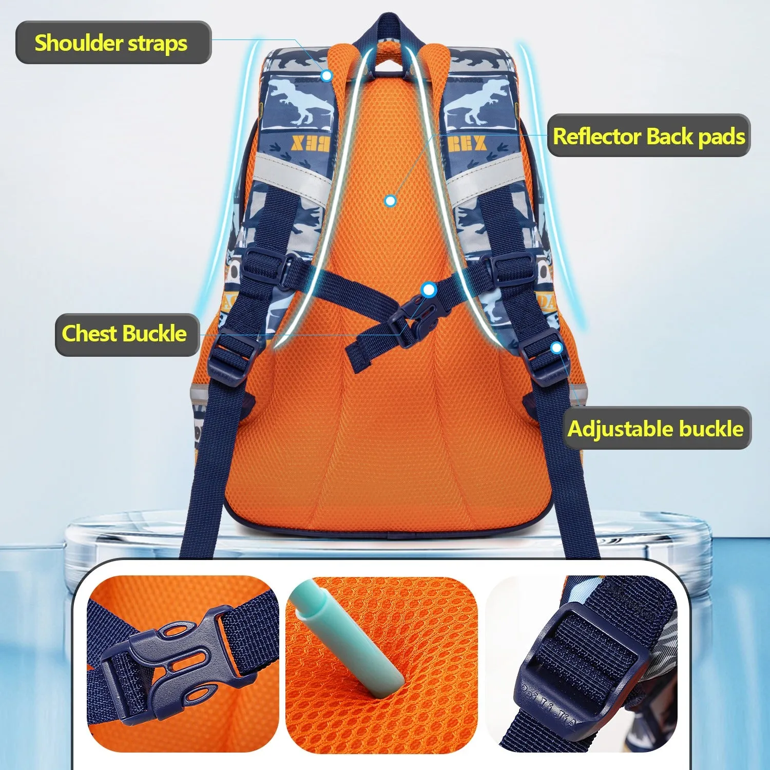 Premium Dino   School Backpack For Kids