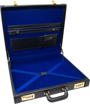 Premium Masonic Regalia MM/WM Apron Hard Case Briefcase, Black Leather – Freemason Bags & Cases