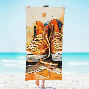Premium Skateboarding Shoes Lightweight Beach Towel 61"x31" Large Thin Sand Free Absorbent Towel Swim Travel Pool for Adults
