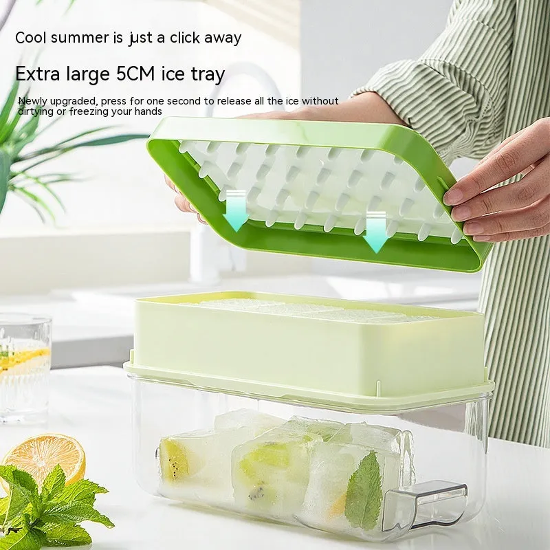 Press Large Ice Cube 5cm Square Ice Tray Food Grade Ice Making Mold