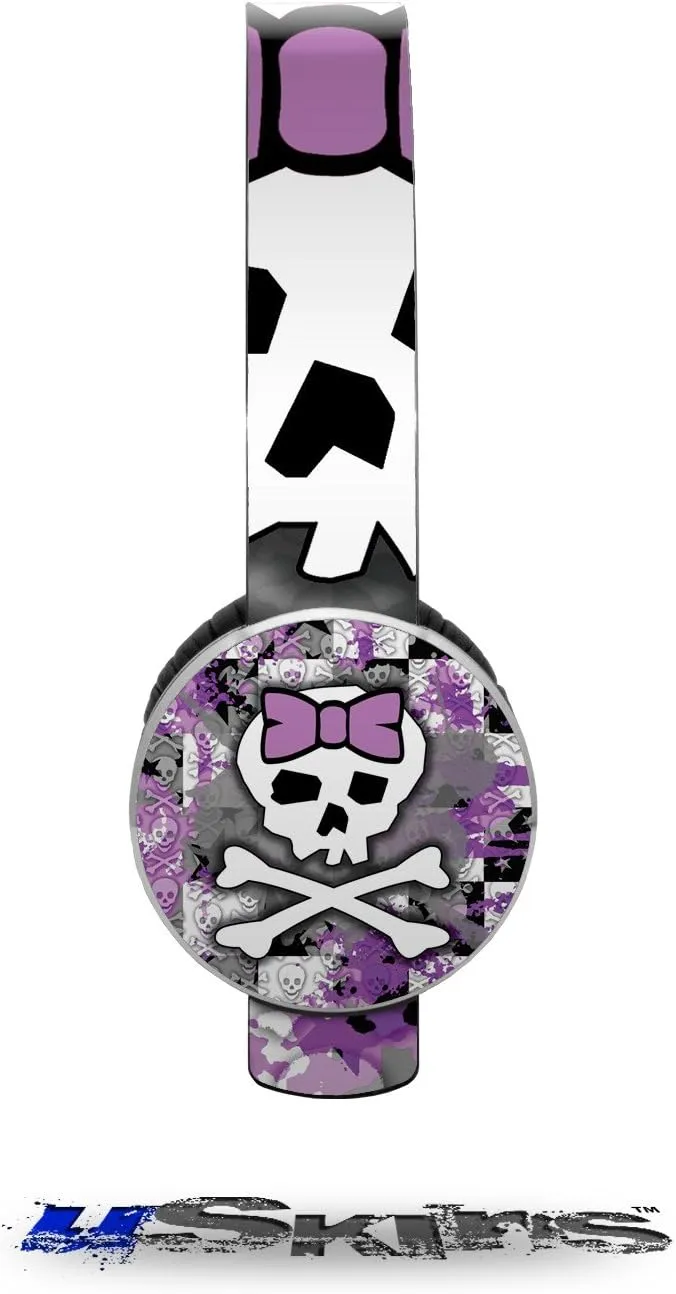 Princess Skull Purple Decal Style Skin (fits Sol Republic Tracks Headphones - HEADPHONES NOT INCLUDED)