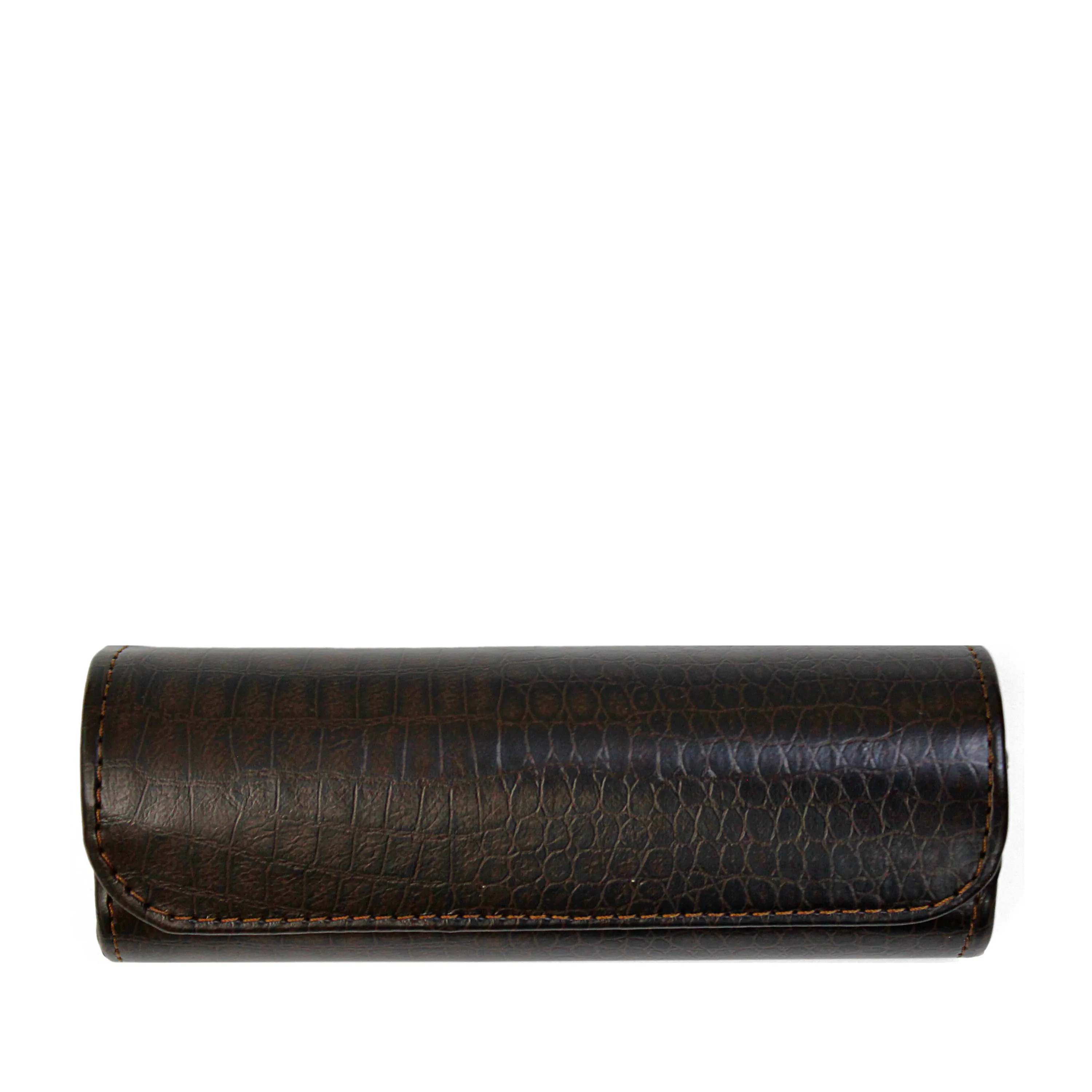 PU Leather Reading Glasses Case with Reptile Embossing - Stylish and Durable Eyewear Holder