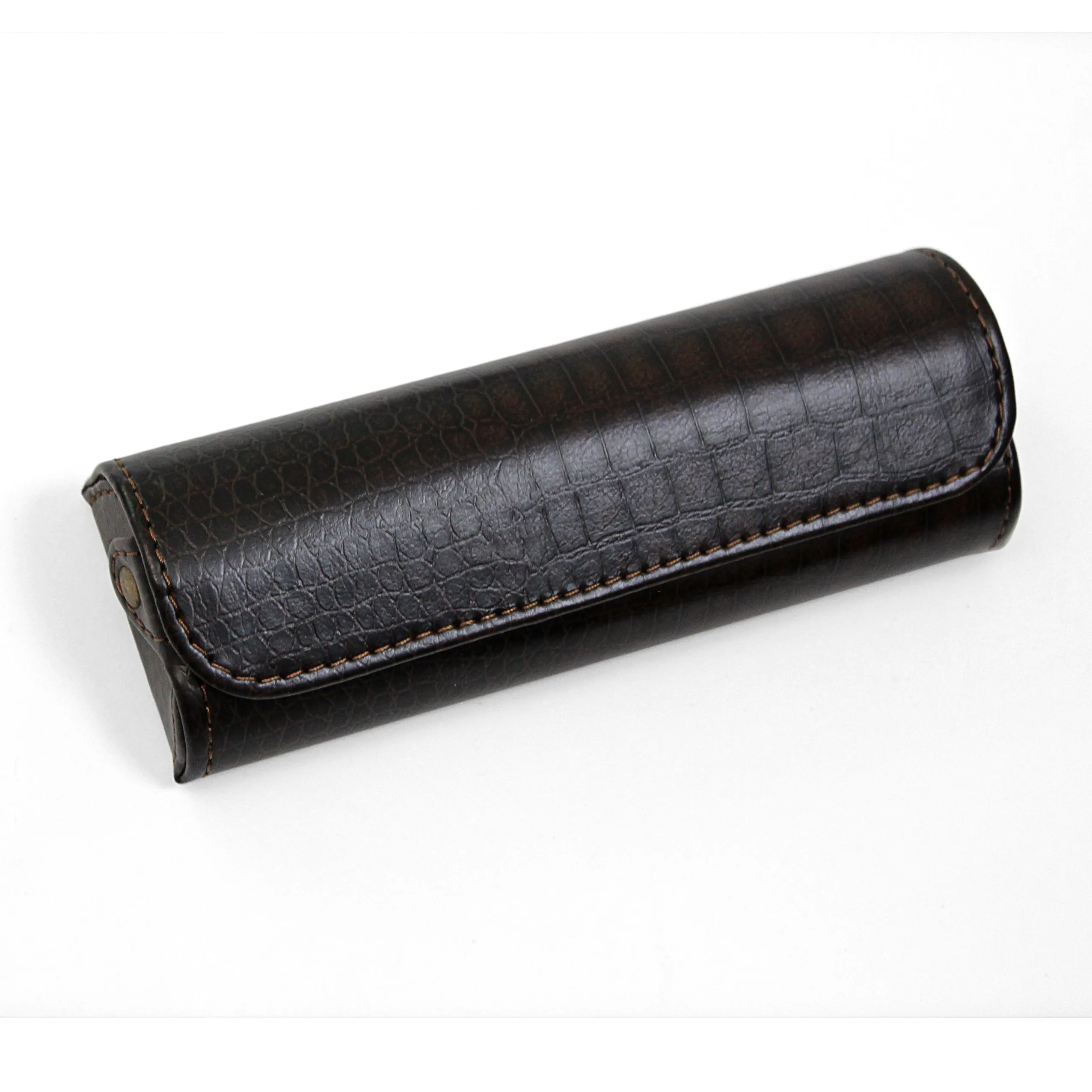 PU Leather Reading Glasses Case with Reptile Embossing - Stylish and Durable Eyewear Holder