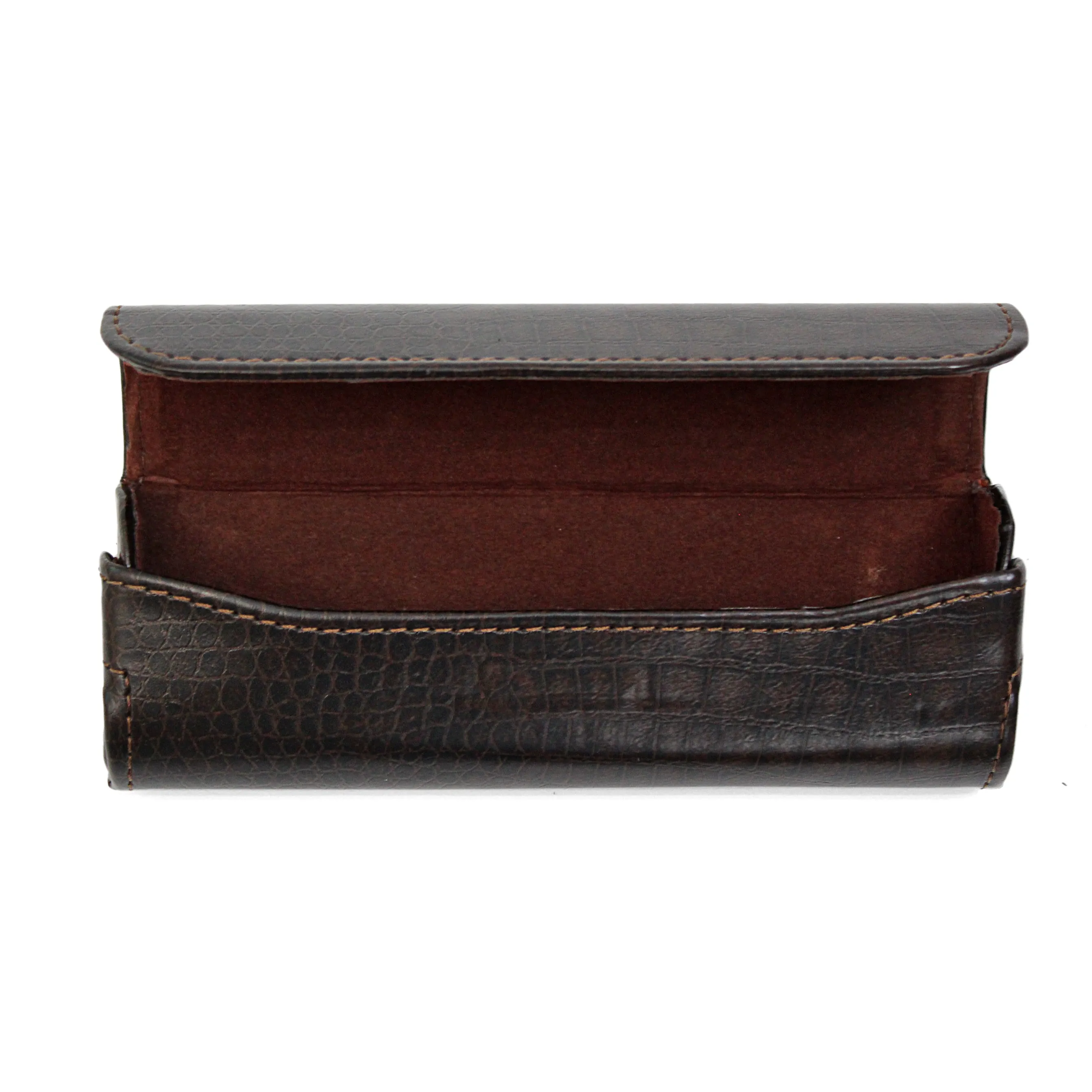 PU Leather Reading Glasses Case with Reptile Embossing - Stylish and Durable Eyewear Holder