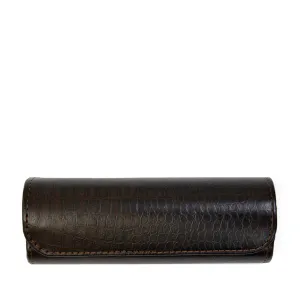 PU Leather Reading Glasses Case with Reptile Embossing - Stylish and Durable Eyewear Holder