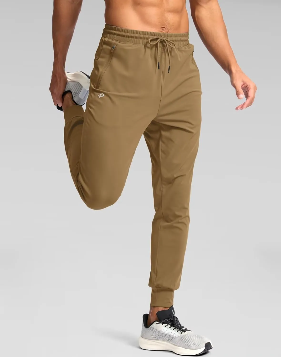 Pudolla Men's Lightweight Sweatpants with Pockets Ultra 4-Way Stretch Joggers Gym Workout Runing Athletic Track Pants
