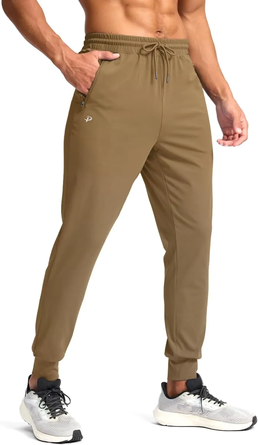 Pudolla Men's Lightweight Sweatpants with Pockets Ultra 4-Way Stretch Joggers Gym Workout Runing Athletic Track Pants