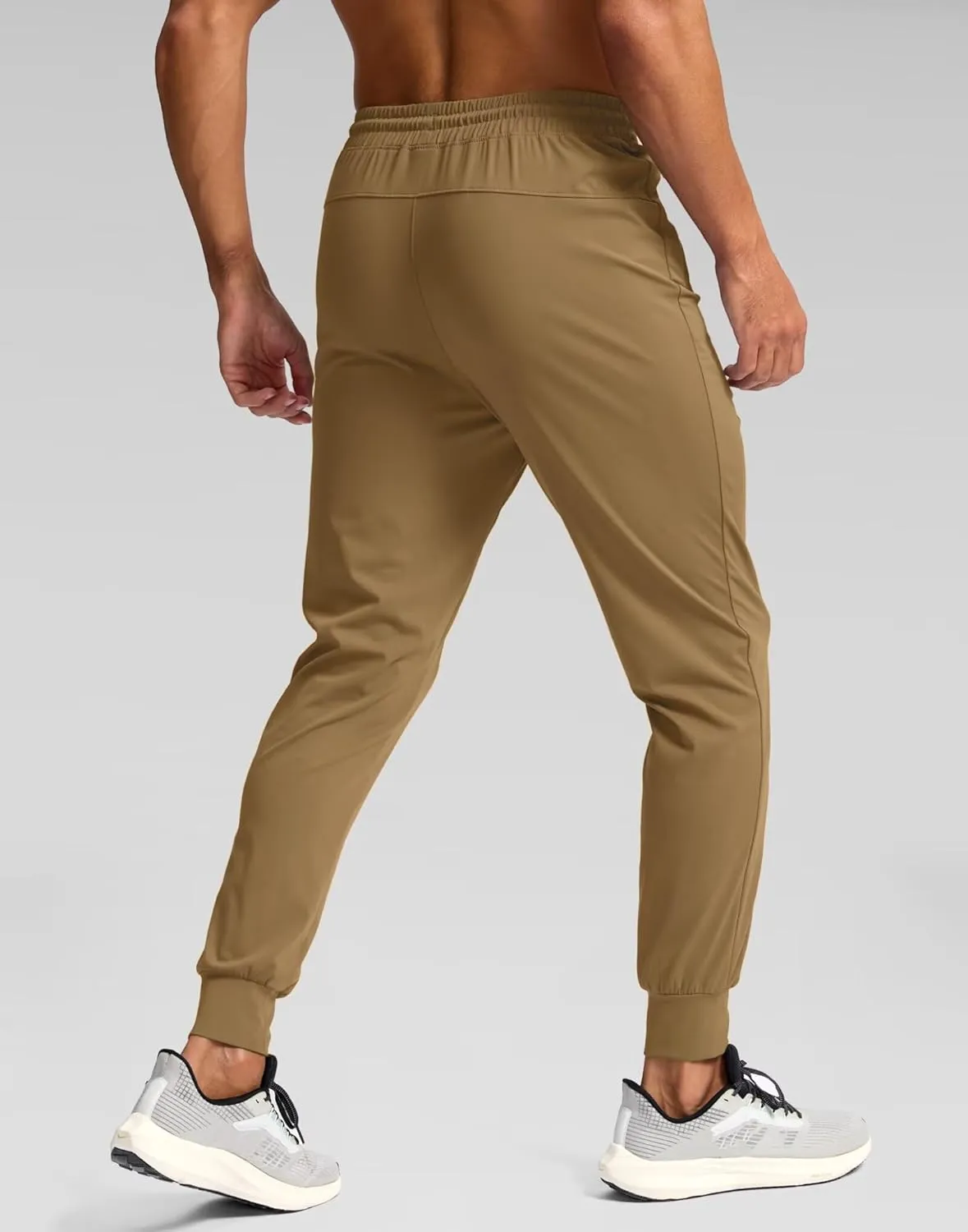 Pudolla Men's Lightweight Sweatpants with Pockets Ultra 4-Way Stretch Joggers Gym Workout Runing Athletic Track Pants