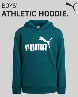 PUMA Boys' Athletic Hoodie - Fleece Pullover Hoodie Sweatshirt with Kangaroo Pockets - Fashion Hoodies for Boys (Sizes: 8-20)