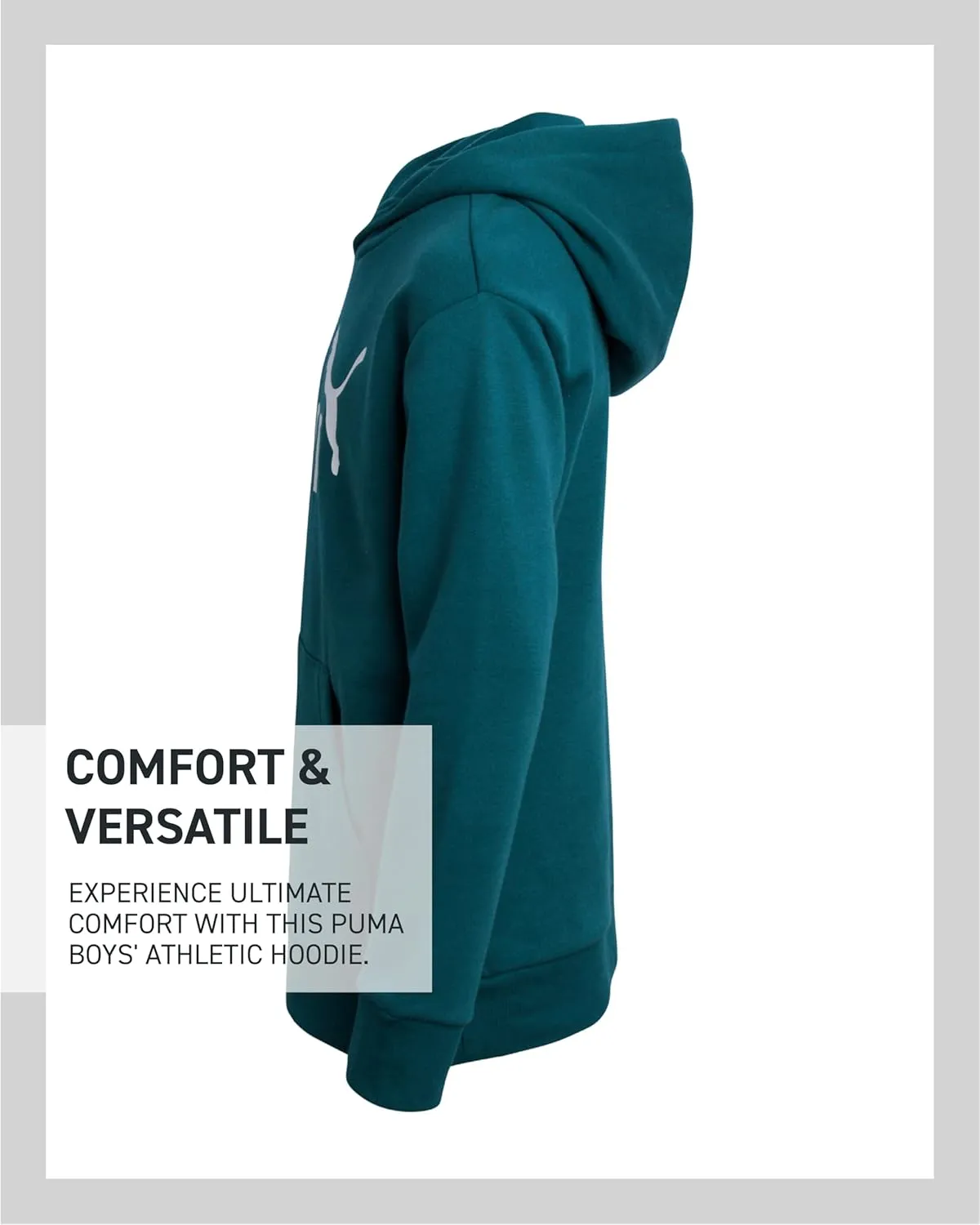 PUMA Boys' Athletic Hoodie - Fleece Pullover Hoodie Sweatshirt with Kangaroo Pockets - Fashion Hoodies for Boys (Sizes: 8-20)