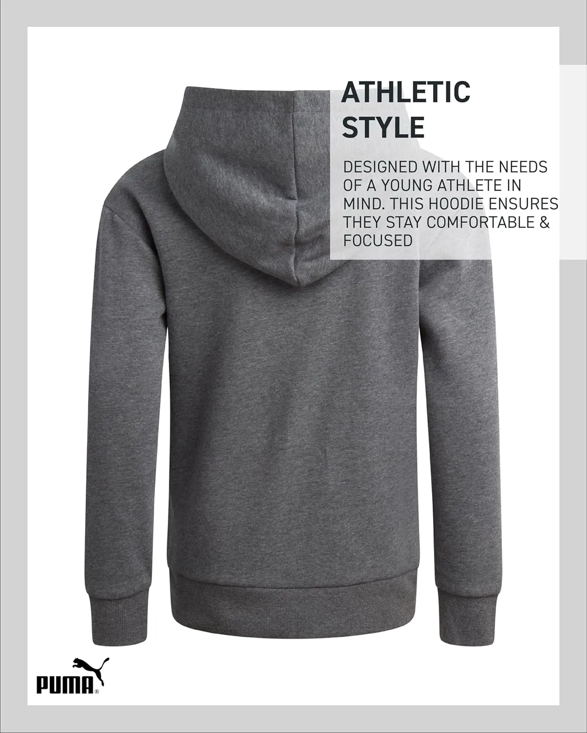 PUMA Boys' Athletic Hoodie - Fleece Pullover Hoodie Sweatshirt with Kangaroo Pockets - Fashion Hoodies for Boys (Sizes: 8-20)