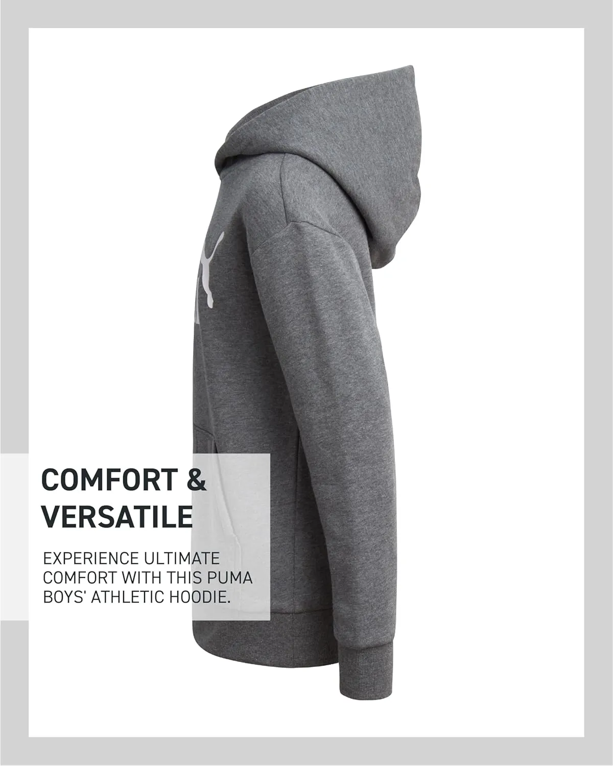 PUMA Boys' Athletic Hoodie - Fleece Pullover Hoodie Sweatshirt with Kangaroo Pockets - Fashion Hoodies for Boys (Sizes: 8-20)