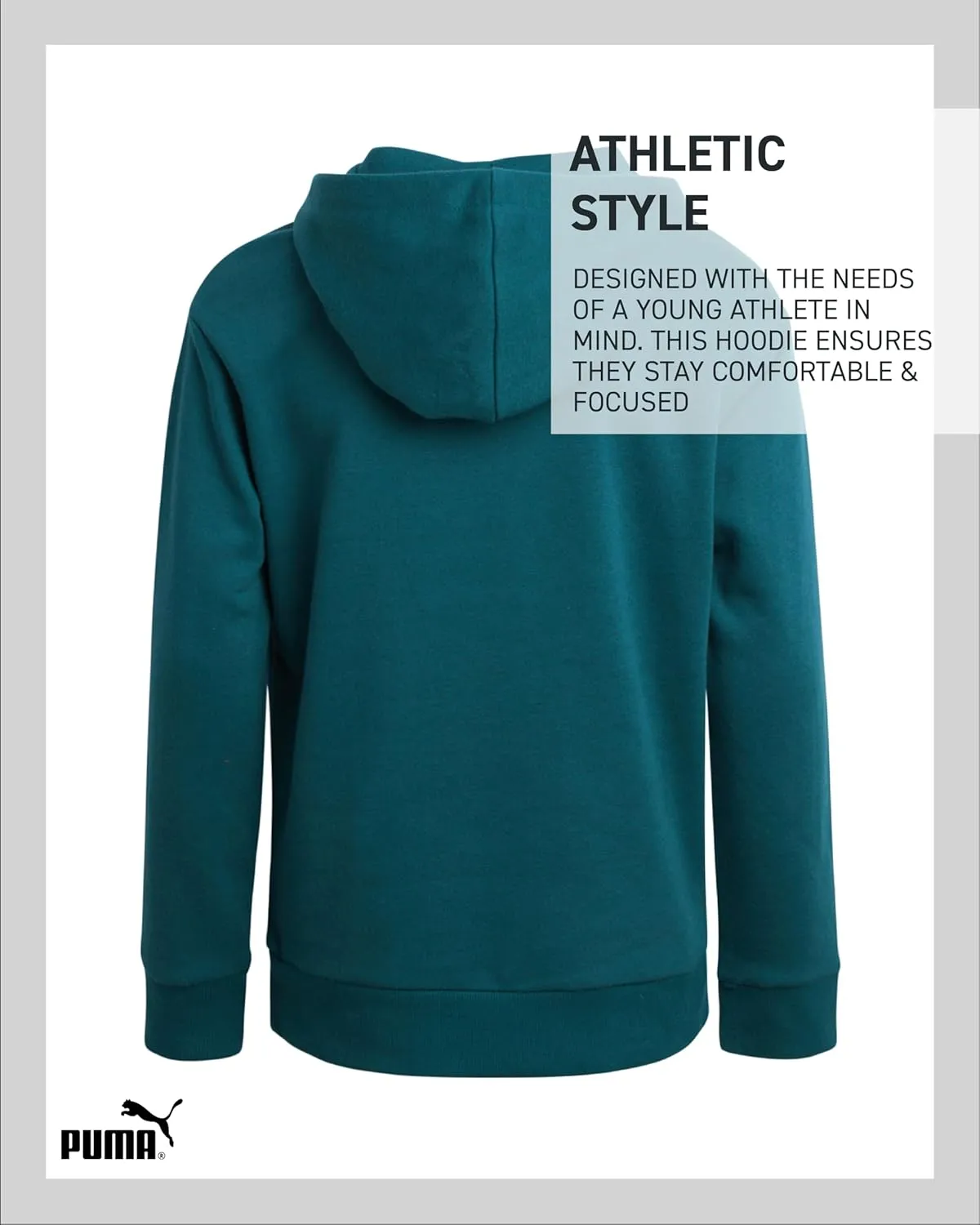 PUMA Boys' Athletic Hoodie - Fleece Pullover Hoodie Sweatshirt with Kangaroo Pockets - Fashion Hoodies for Boys (Sizes: 8-20)