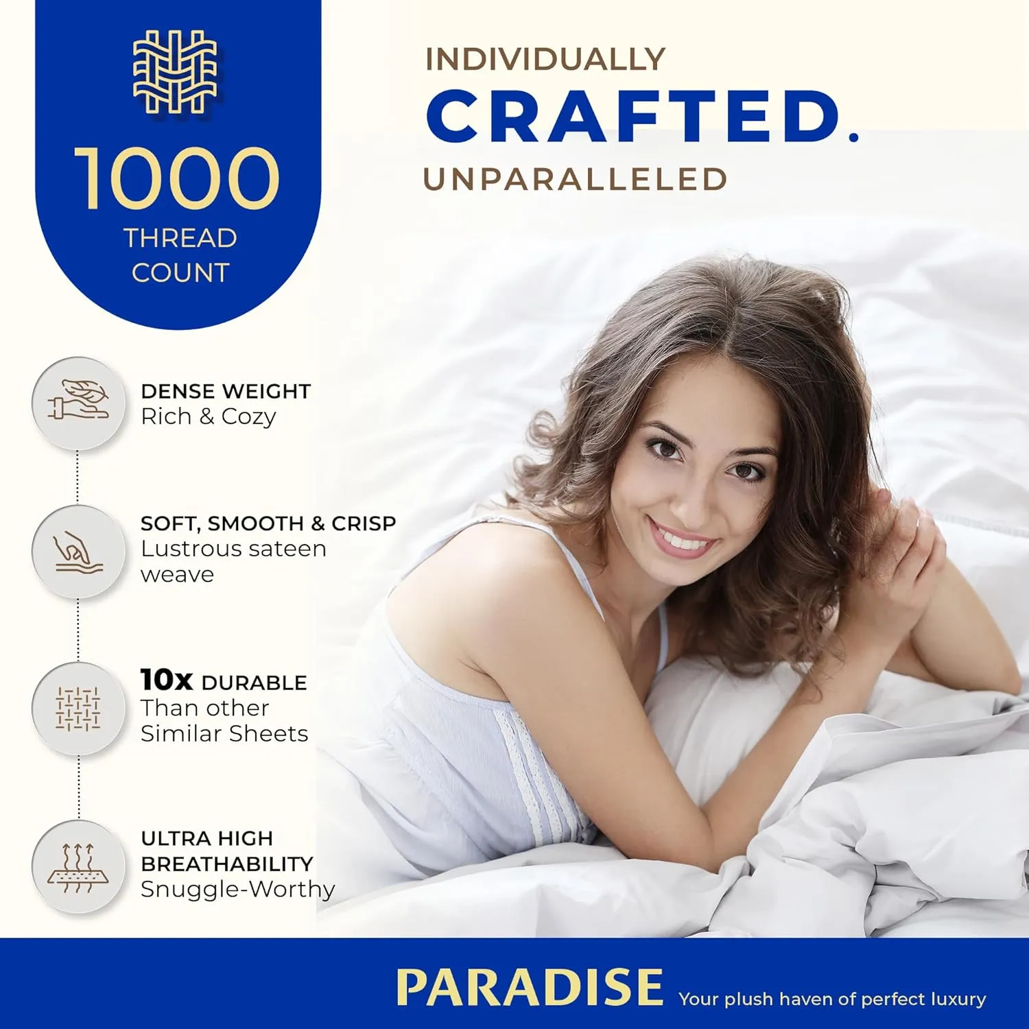 Pure Egyptian Cotton Bed Sheets Set, 1000 Thread Count, Queen Size, Dark Grey Bedding and Pillow Cases, 4 Pc, Sateen Sheets, 16" Deep Pocket Sheets