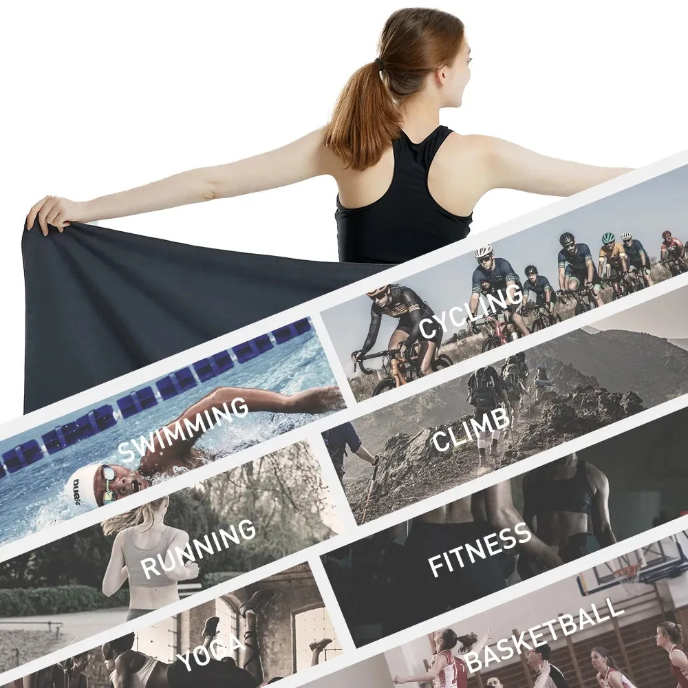 Quick Dry Microfiber Towel For Travel Sports Beach Swim Yoga Gym