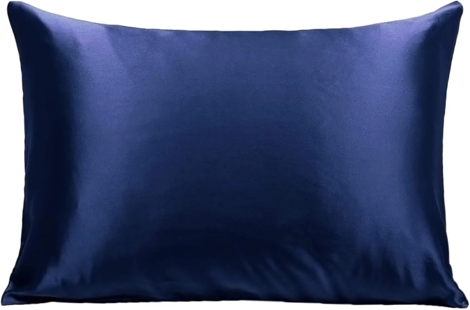 Ravmix Silk Pillow Cases with Zipper, 21momme Mulberry Silk Pillowcase for Hair Skin Health, Soft Smooth Breathable Cool Pillow Cover for Beauty Sleep with Gift Box 1PC(Queen 20"x30", Navy Blue)