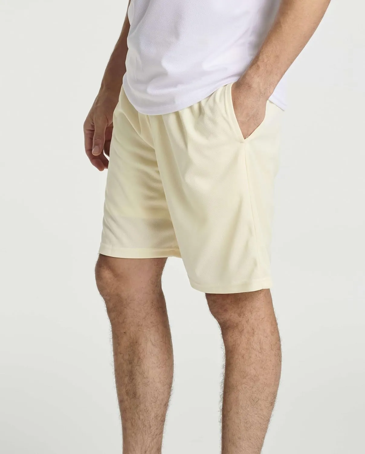 Real Essentials 3 Pack: Men's 2 in 1 Mesh 7" Running Workout Gym Shorts with Compression Liner (Available in Big & Tall)
