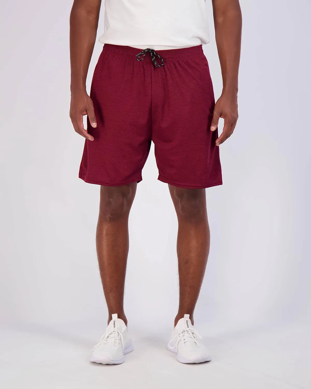 Real Essentials 4 Pack: Men's Mesh 7"/ 5"/ 3" Athletic Zipper Shorts Workout Gym Running Basketball (Big and Tall Available)