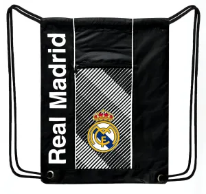 Real Madrid Drawstring Backpack, Officially Licensed Real M. Bag Sport Gym Sackpack.