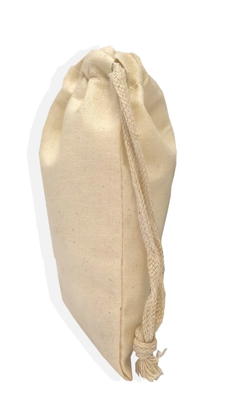 Recycled Cotton Single Drawstring Bags Extra Large 12x16 inches