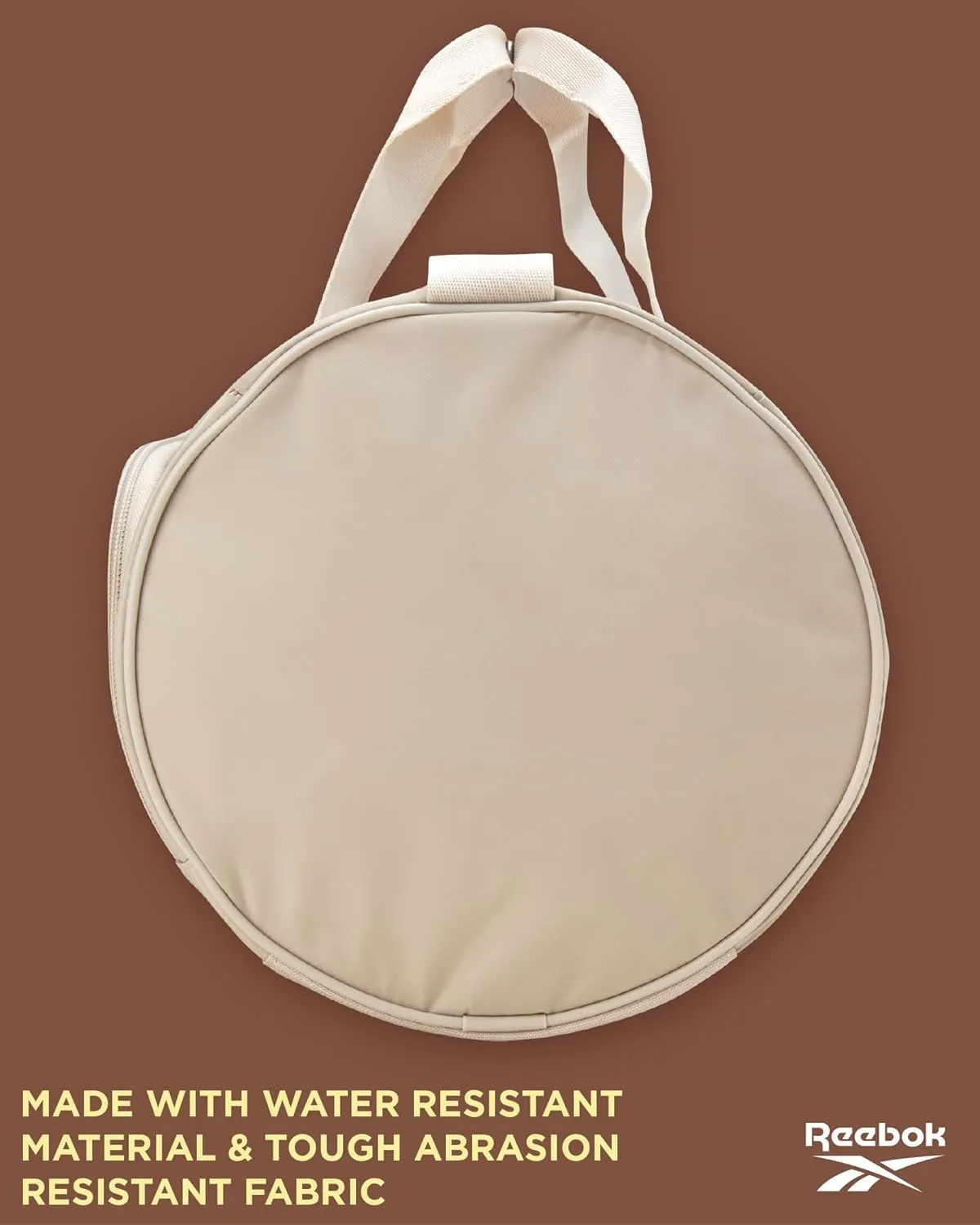 Reebok Duffle Bag – Gym Bag for Women & Men, Carry On and Overnight Duffle for Travel & Fitness, Size Small, Easton Beige