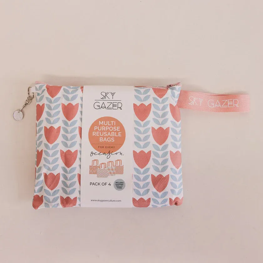 Reusable Bags - Pale Blue (pack of 4)