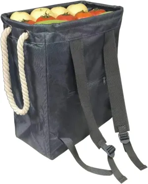Reusable Grocery Backpack Bag Comes with Shoulder Straps and Reinforced Bottom, grocery bags reusable shopping bags is Collapsible, Durable and Environmentally-Friendly.