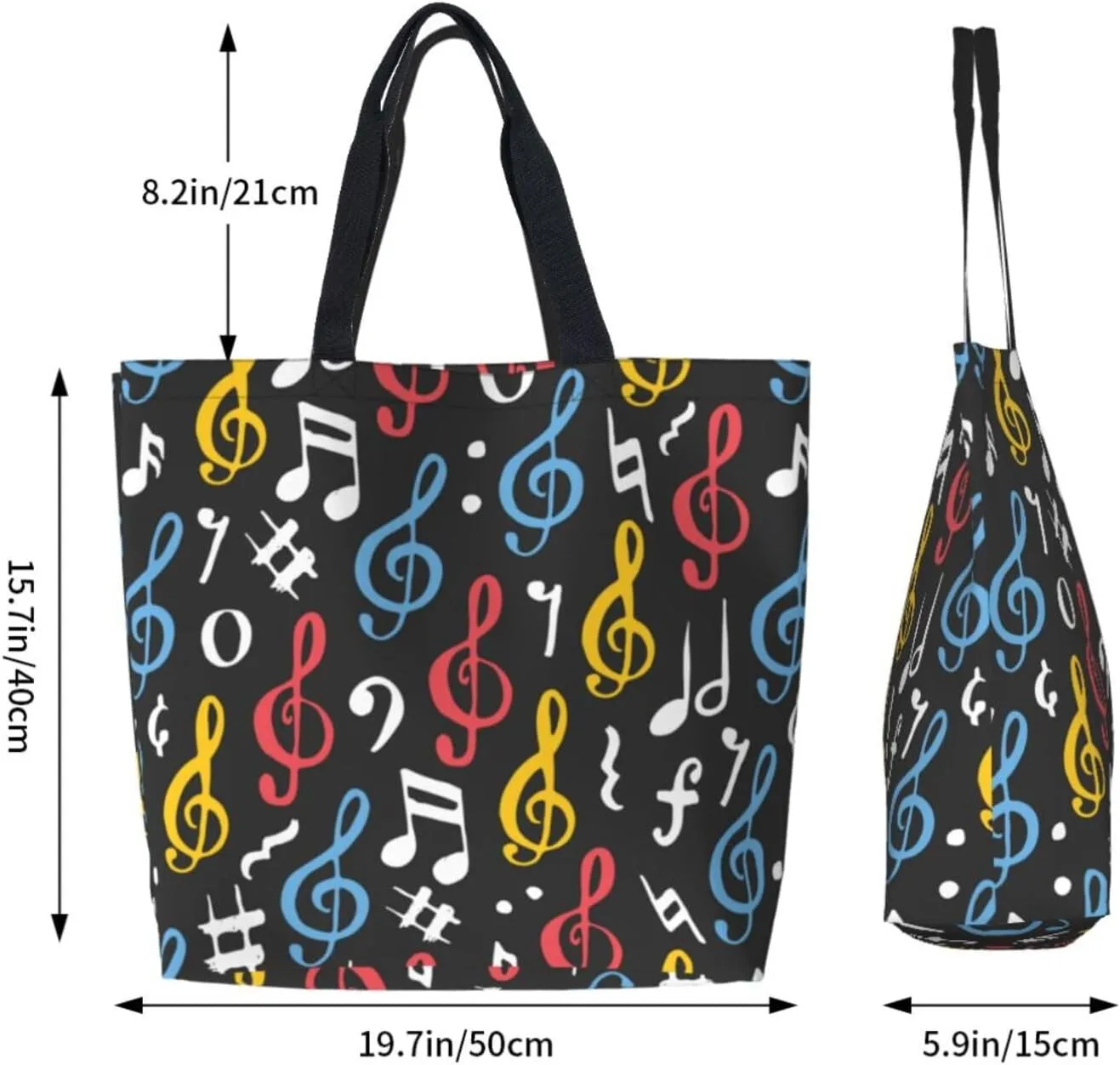 Reusable Grocery bags Big Capacity Shopping Bag Canvas Shoulder Tote Handbag for Women Girls