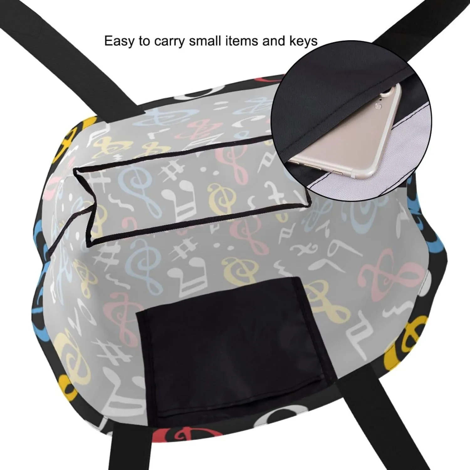 Reusable Grocery bags Big Capacity Shopping Bag Canvas Shoulder Tote Handbag for Women Girls