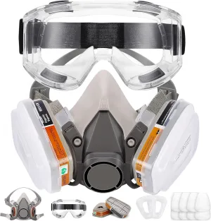 Reusable Half Face Cover - Respirator Mask with Filters for Painting, Dust, Welding, Resin, Fume and Organic Vapor Gas