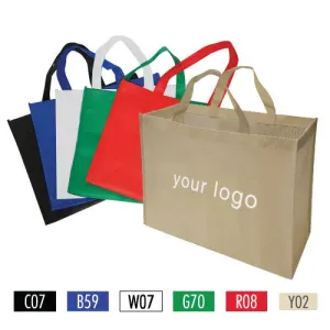 Reusable Non-woven Shopping Bags - Jumbo Size 18"W x 8"D x 14"H